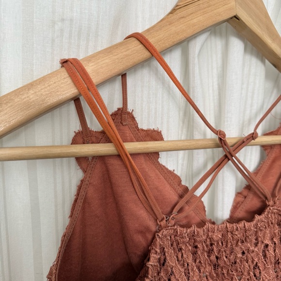 🌈5/$25 BUNDLE! Wishlist Dark Coral Salmon Adjustable Strappy Lace Bralette - Picture 4 of 6